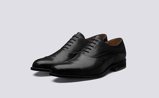 Grenson Bert Mens Formal Shoes in Black Leather GRS111893